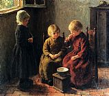 Blowing Bubbles Paintings - Blowing Bubbles by Edward Henry Potthast